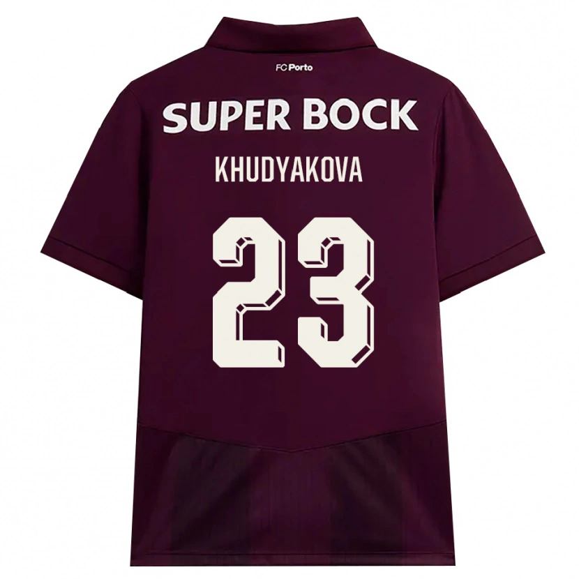 Danxen Hombre Camiseta Verónica Khudyakova #23 Blanco Borgoña Blanco 2ª Equipación 2026/27 La Camisa México