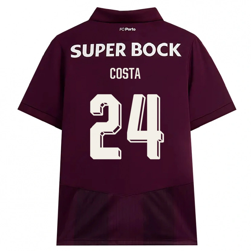 Danxen Hombre Camiseta João Costa #24 Blanco Borgoña Blanco 2ª Equipación 2026/27 La Camisa México