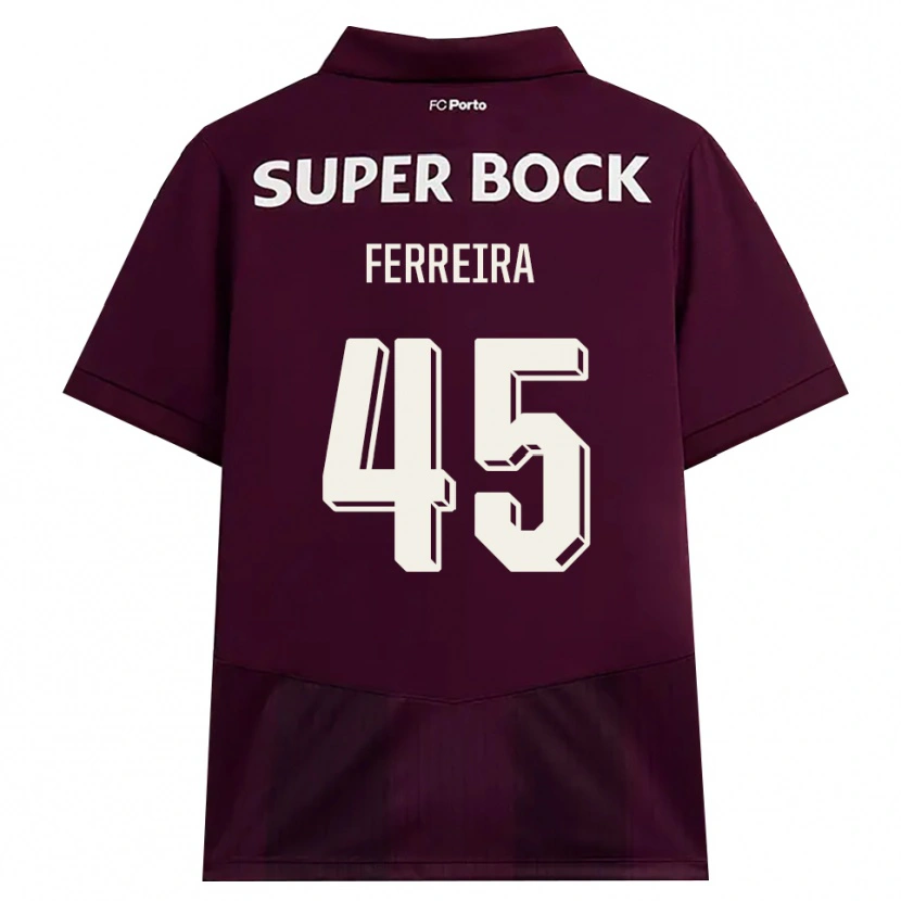 Danxen Hombre Camiseta Tiago Ferreira #45 Blanco Borgoña Blanco 2ª Equipación 2026/27 La Camisa México