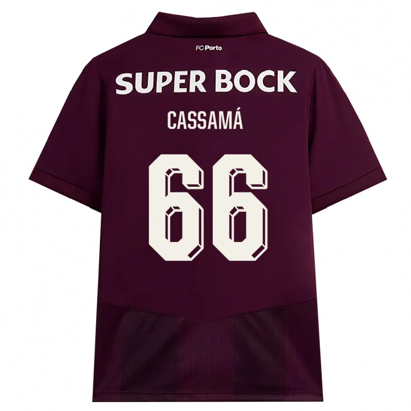 Danxen Hombre Camiseta Adramane Cassamá #66 Blanco Borgoña Blanco 2ª Equipación 2026/27 La Camisa México