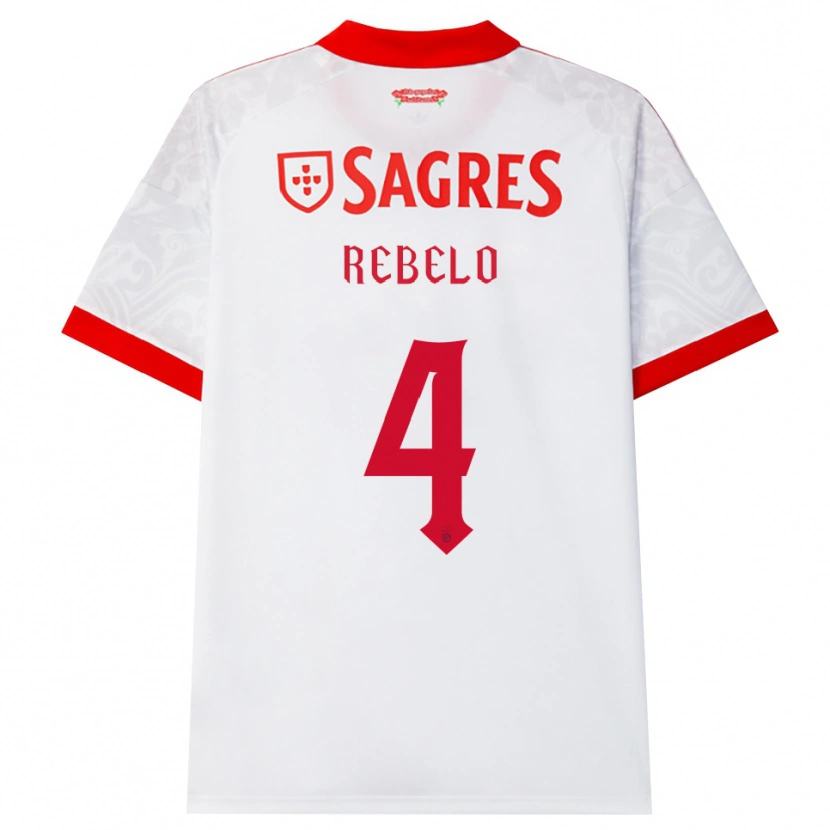 Danxen Hombre Camiseta Silvia Rebelo #4 Blanco Rojo Amarillo 2ª Equipación 2026/27 La Camisa México