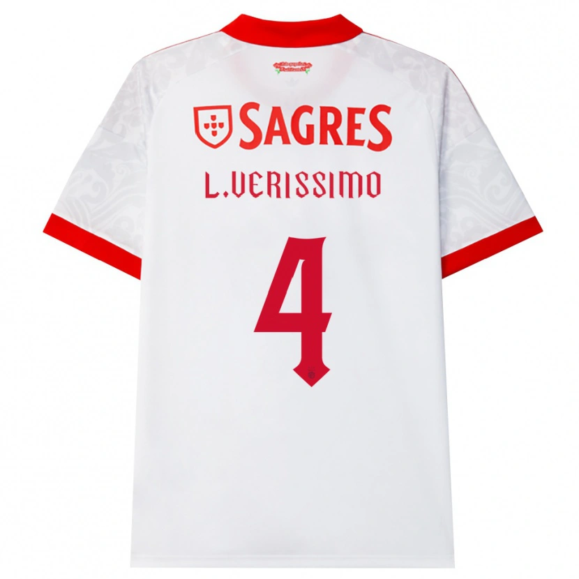 Danxen Hombre Camiseta Lucas Verissimo #4 Blanco Rojo Amarillo 2ª Equipación 2026/27 La Camisa México