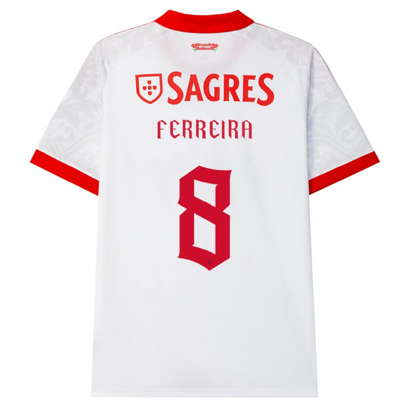 Danxen Hombre Camiseta Isaac Ferreira #8 Blanco Rojo Amarillo 2ª Equipación 2026/27 La Camisa México