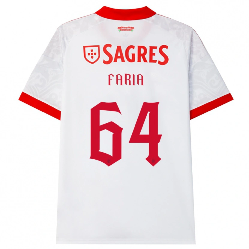 Danxen Hombre Camiseta Hugo Faria #64 Blanco Rojo Amarillo 2ª Equipación 2026/27 La Camisa México