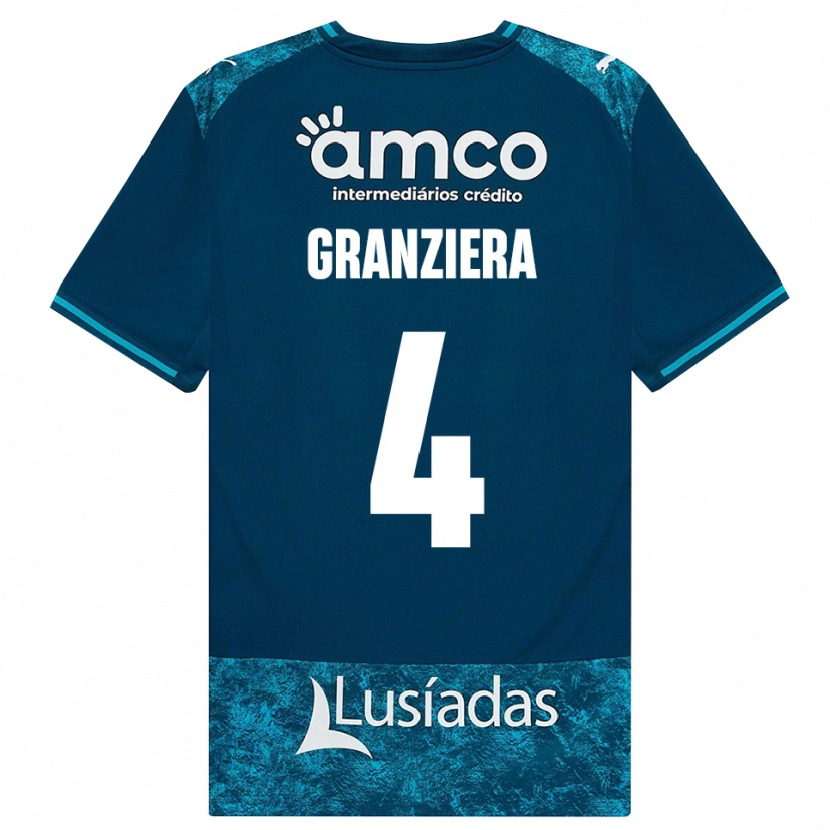 Danxen Hombre Camiseta Emanuele Granziera #4 Grisardodarkslategray Turquesamedio 2ª Equipación 2026/27 La Camisa México