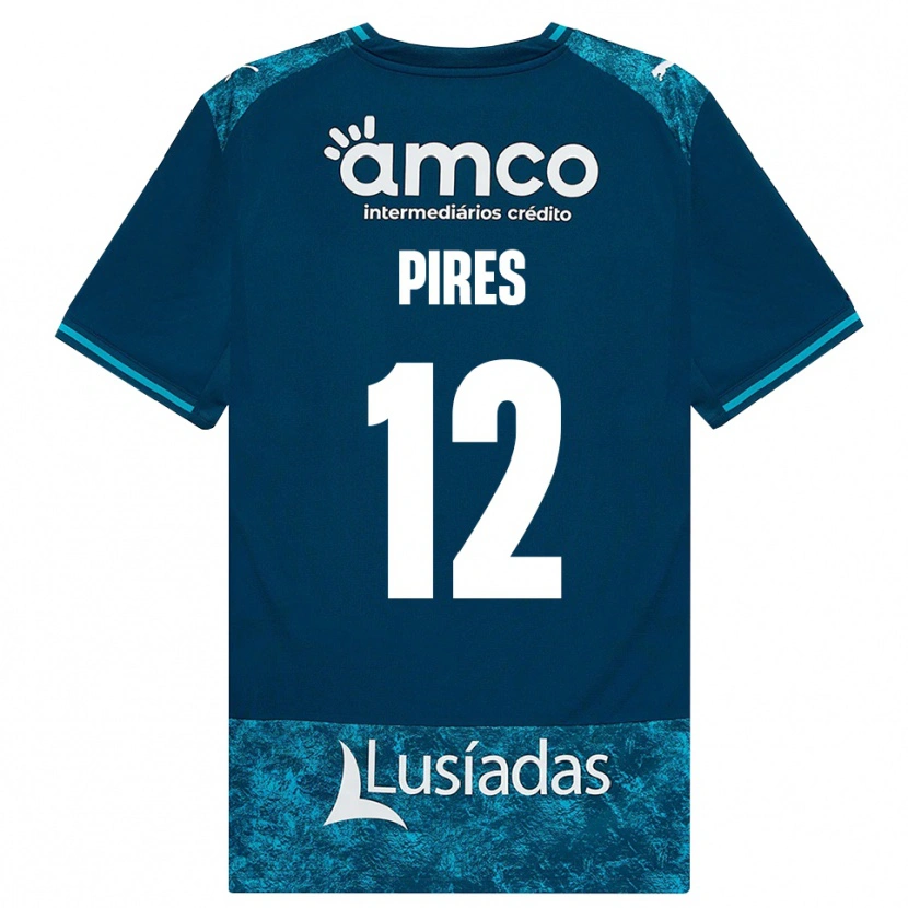 Danxen Hombre Camiseta Hugo Pires #12 Grisardodarkslategray Turquesamedio 2ª Equipación 2026/27 La Camisa México