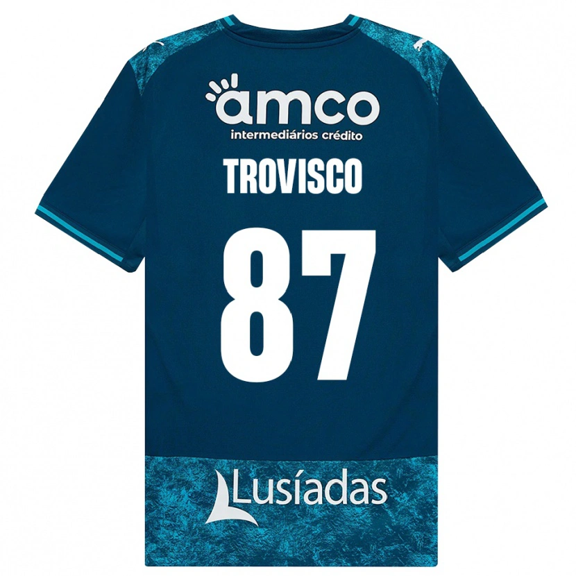 Danxen Hombre Camiseta João Trovisco #87 Grisardodarkslategray Turquesamedio 2ª Equipación 2026/27 La Camisa México