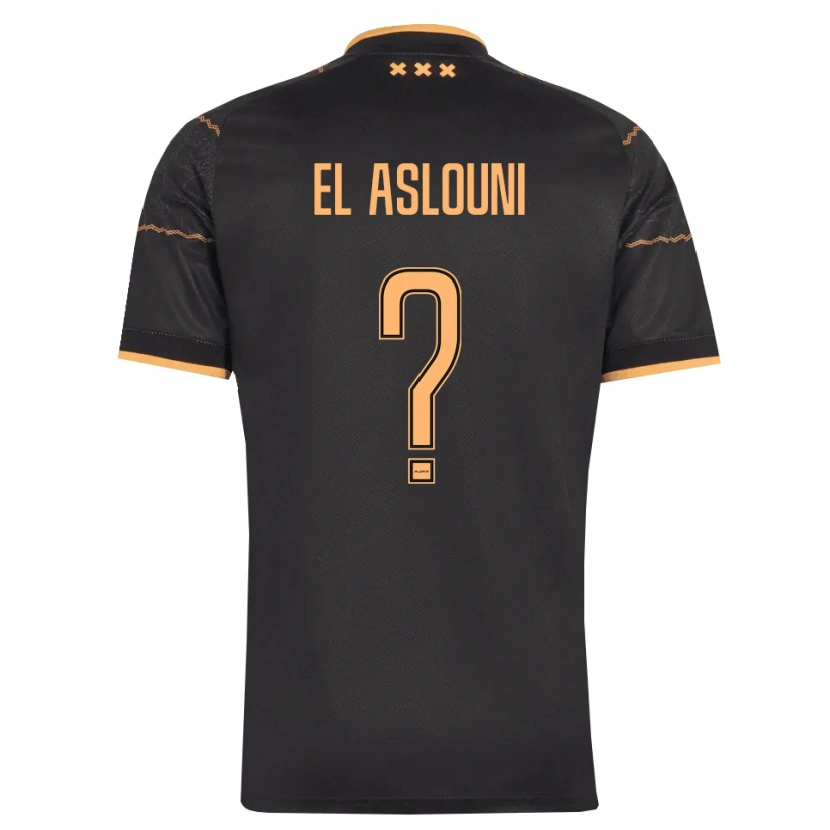 Danxen Hombre Camiseta Achraf El Aslouni #0 Negro Naranja 2ª Equipación 2026/27 La Camisa México