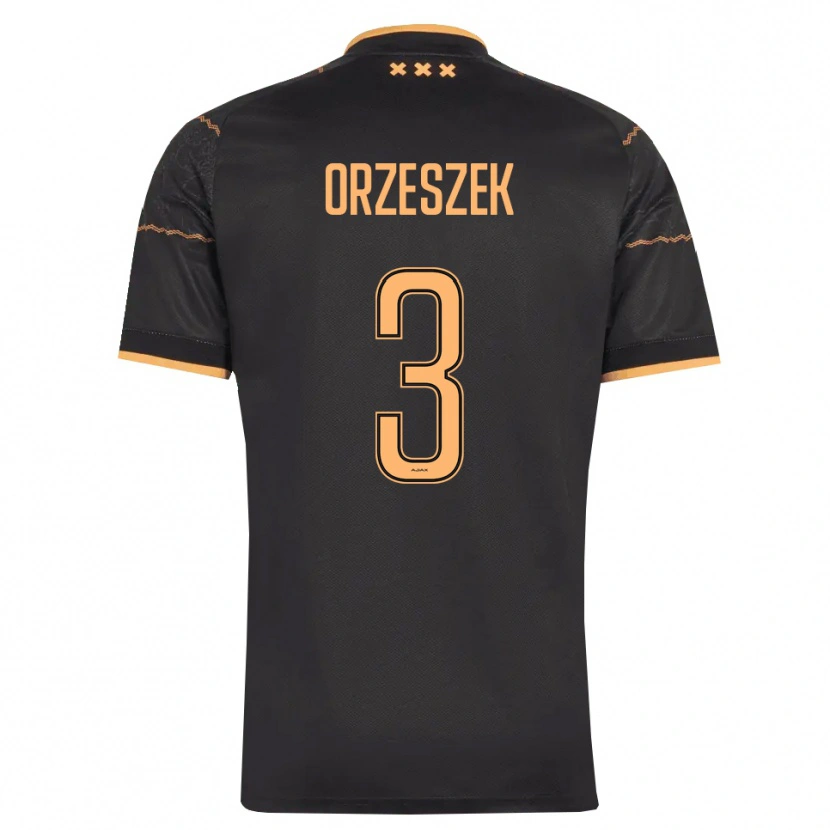 Danxen Hombre Camiseta Zane Orzeszek #3 Negro Naranja 2ª Equipación 2026/27 La Camisa México
