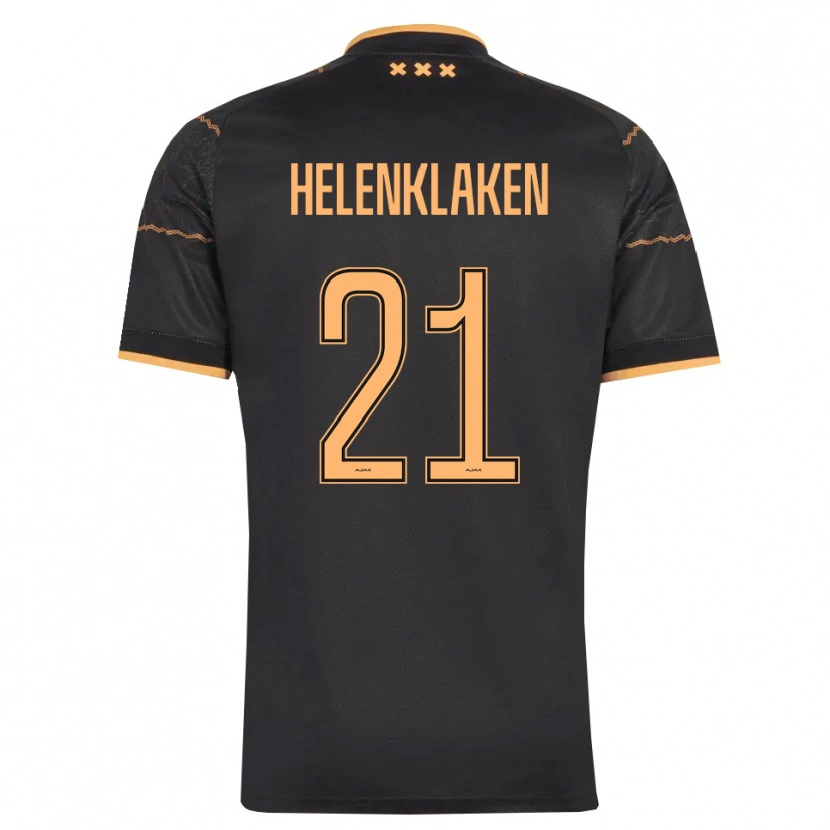 Danxen Hombre Camiseta Sjors Helenklaken #21 Negro Naranja 2ª Equipación 2026/27 La Camisa México