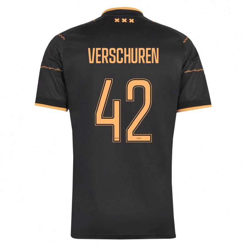 Danxen Hombre Camiseta Nick Verschuren #42 Negro Naranja 2ª Equipación 2026/27 La Camisa México