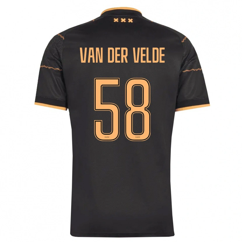 Danxen Hombre Camiseta Valentijn Van Der Velde #58 Negro Naranja 2ª Equipación 2026/27 La Camisa México