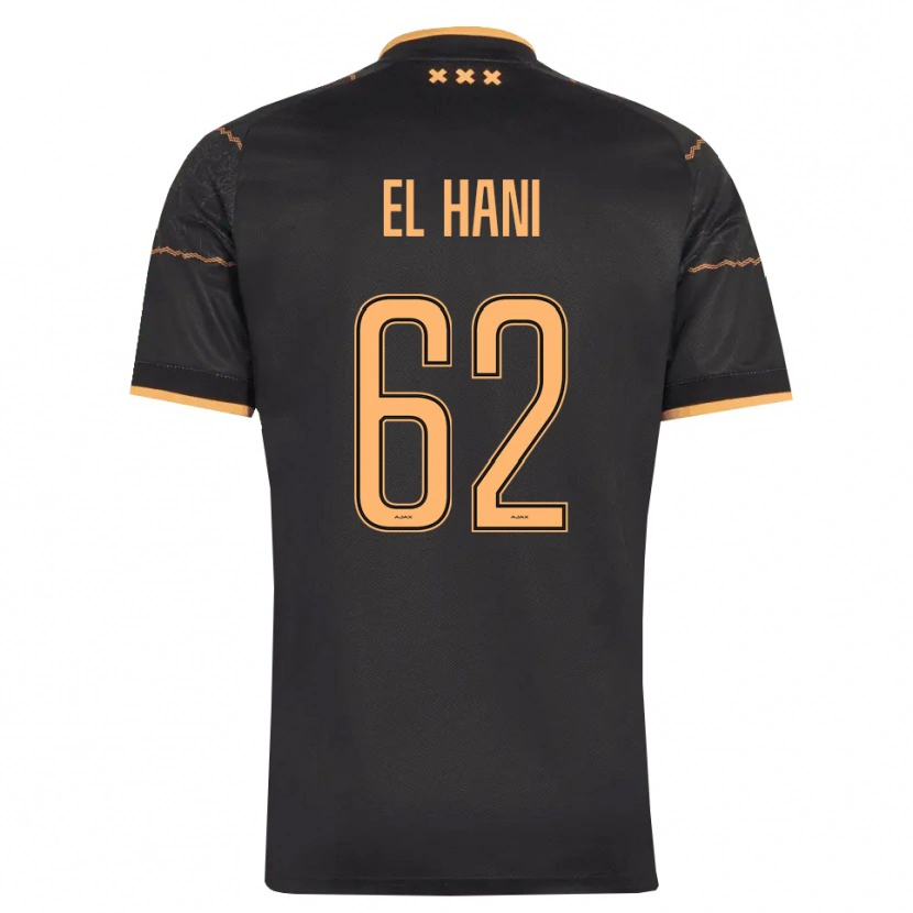 Danxen Hombre Camiseta Aymean El Hani #62 Negro Naranja 2ª Equipación 2026/27 La Camisa México