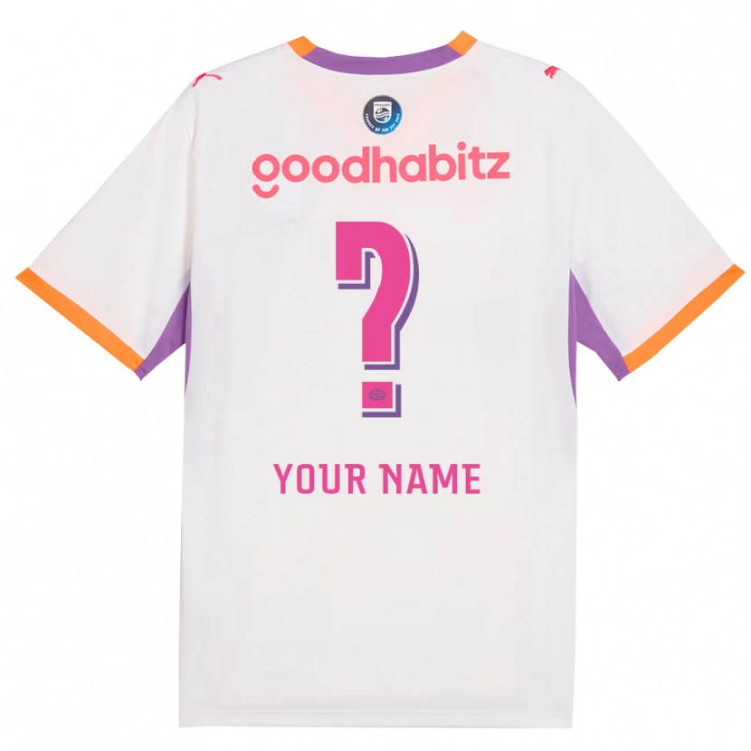 Danxen Hombre Camiseta Su Nombre #0 Blanco Púrpura Naranja 2ª Equipación 2026/27 La Camisa México