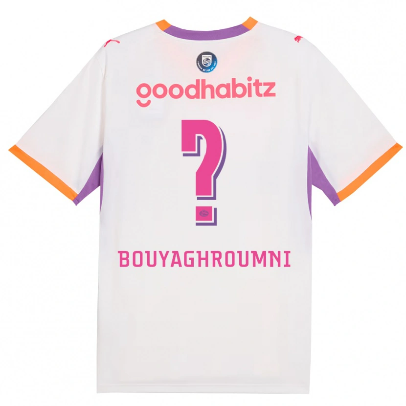 Danxen Hombre Camiseta Jaafar Bouyaghroumni #0 Blanco Púrpura Naranja 2ª Equipación 2026/27 La Camisa México