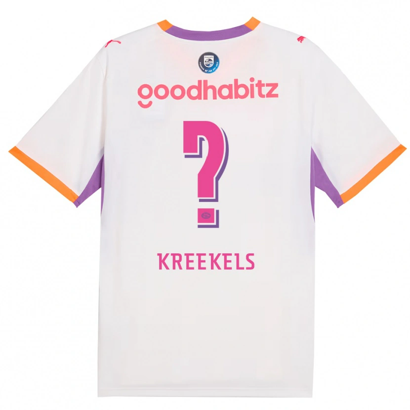 Danxen Hombre Camiseta Mees Kreekels #0 Blanco Púrpura Naranja 2ª Equipación 2026/27 La Camisa México