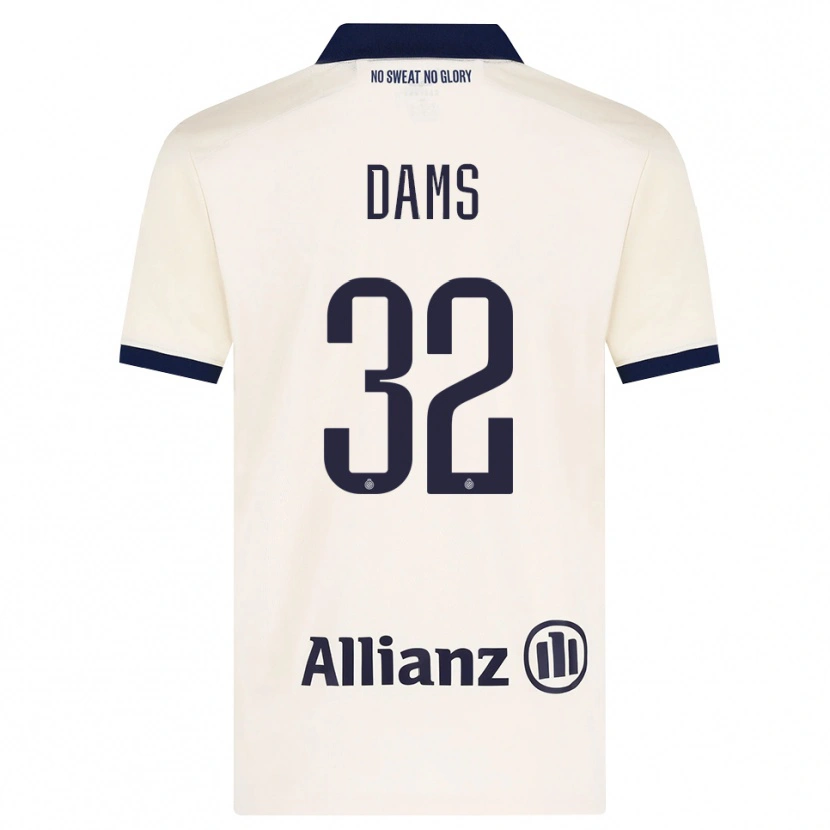 Danxen Hombre Camiseta Matteo Dams #32 Beige Negro 2ª Equipación 2026/27 La Camisa México