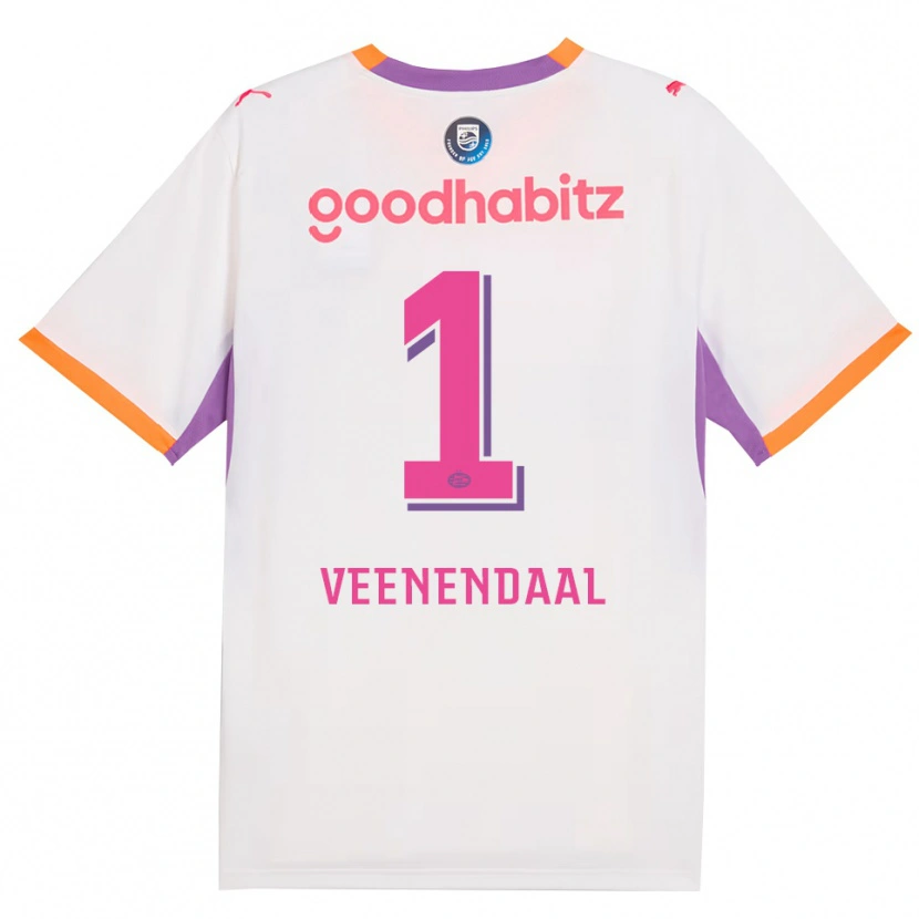 Danxen Hombre Camiseta Sari Van Veenendaal #1 Blanco Púrpura Naranja 2ª Equipación 2026/27 La Camisa México