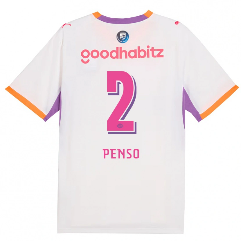 Danxen Hombre Camiseta Kyano Penso #2 Blanco Púrpura Naranja 2ª Equipación 2026/27 La Camisa México