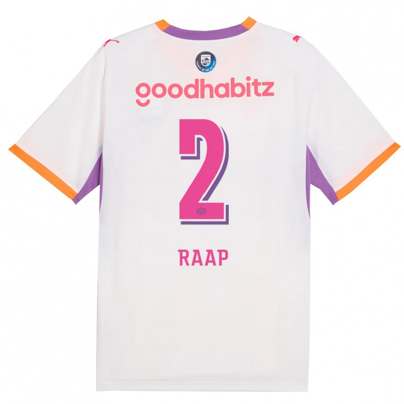 Danxen Hombre Camiseta Yiandro Raap #2 Blanco Púrpura Naranja 2ª Equipación 2026/27 La Camisa México