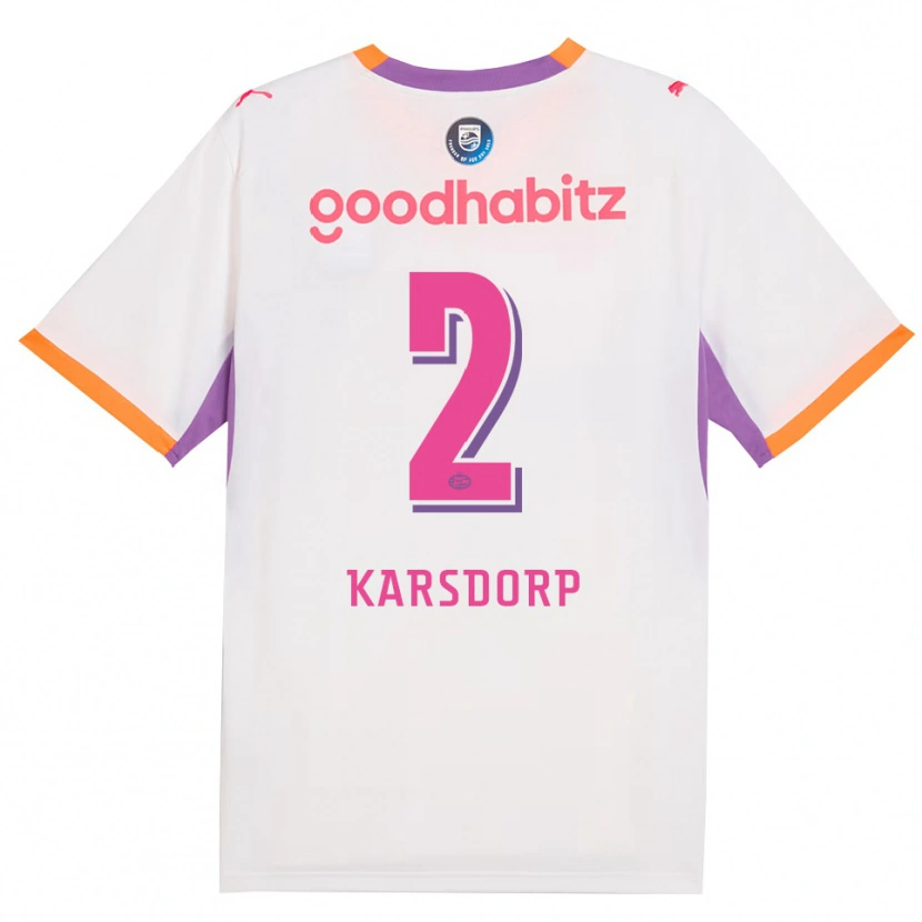 Danxen Hombre Camiseta Rick Karsdorp #2 Blanco Púrpura Naranja 2ª Equipación 2026/27 La Camisa México