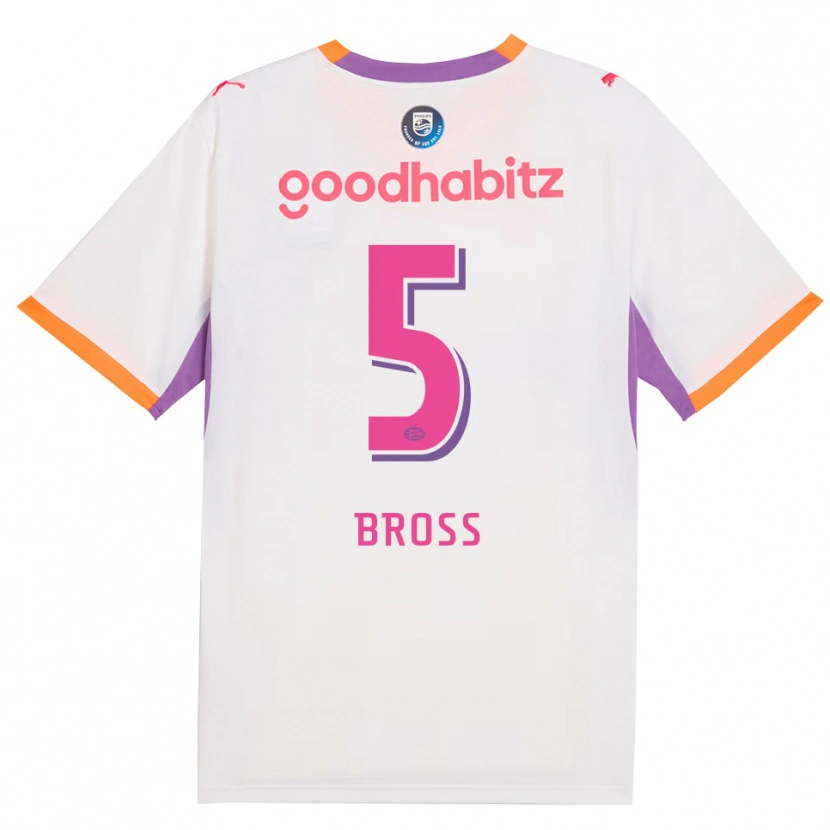 Danxen Hombre Camiseta Melanie Bross #5 Blanco Púrpura Naranja 2ª Equipación 2026/27 La Camisa México