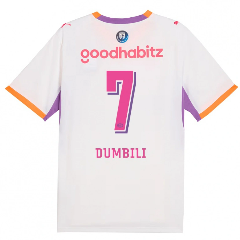 Danxen Hombre Camiseta Samuel Dumbili #7 Blanco Púrpura Naranja 2ª Equipación 2026/27 La Camisa México