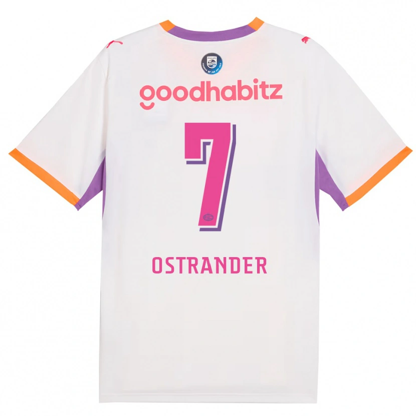 Danxen Hombre Camiseta William Ostrander #7 Blanco Púrpura Naranja 2ª Equipación 2026/27 La Camisa México