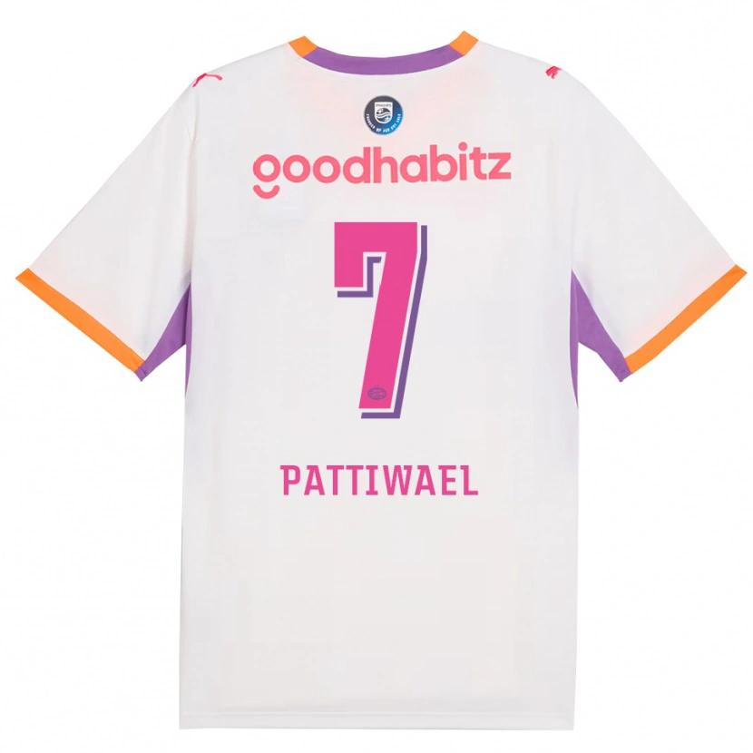 Danxen Hombre Camiseta Naomi Pattiwael #7 Blanco Púrpura Naranja 2ª Equipación 2026/27 La Camisa México