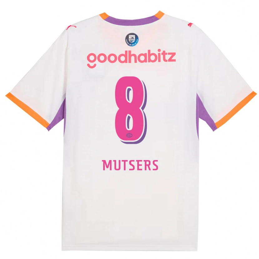 Danxen Hombre Camiseta Milan Mutsers #8 Blanco Púrpura Naranja 2ª Equipación 2026/27 La Camisa México