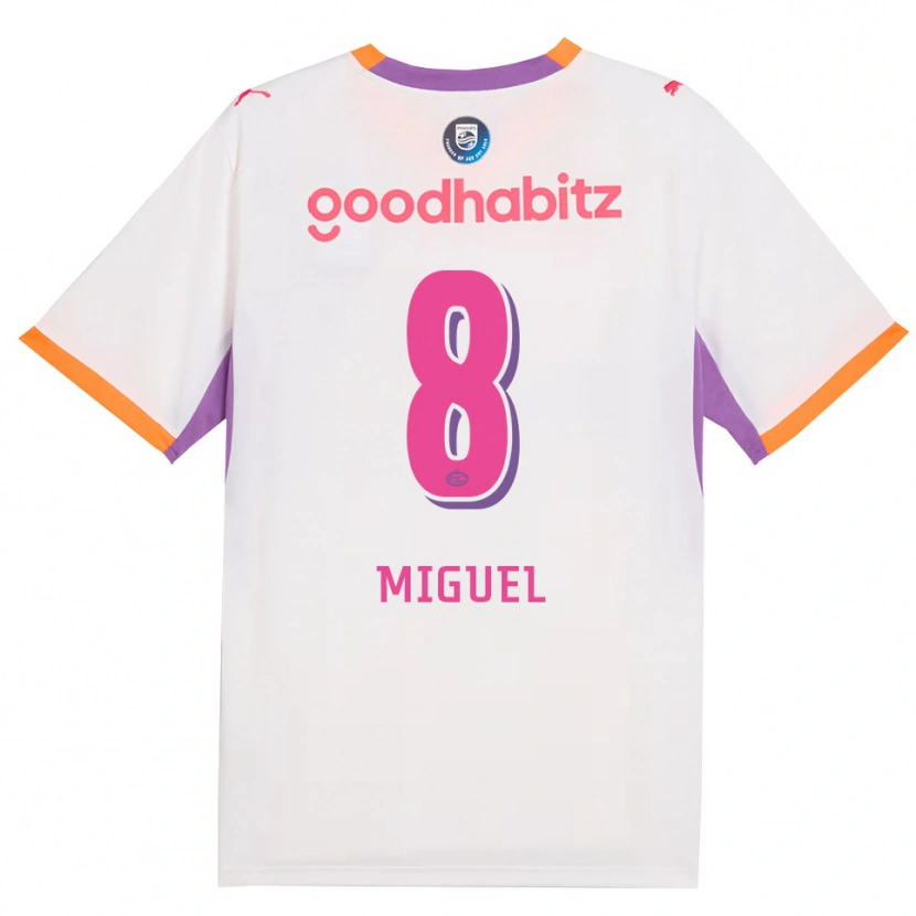 Danxen Hombre Camiseta Yani Miguel #8 Blanco Púrpura Naranja 2ª Equipación 2026/27 La Camisa México