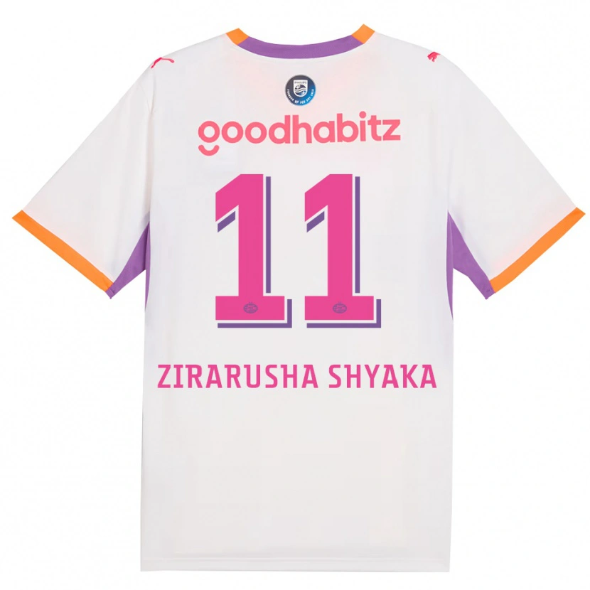 Danxen Hombre Camiseta David Zirarusha Shyaka #11 Blanco Púrpura Naranja 2ª Equipación 2026/27 La Camisa México