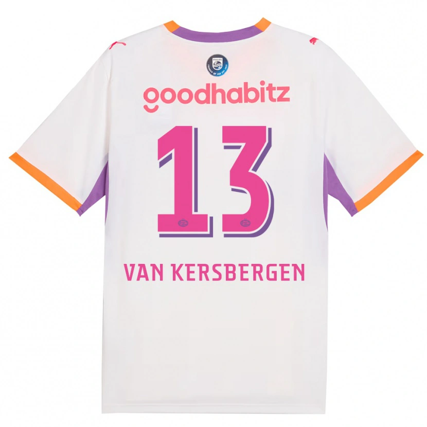 Danxen Hombre Camiseta Sander Van Kersbergen #13 Blanco Púrpura Naranja 2ª Equipación 2026/27 La Camisa México