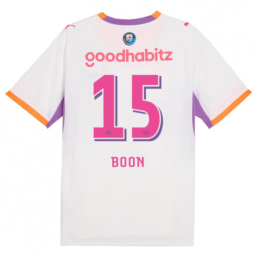 Danxen Hombre Camiseta Rens Boon #15 Blanco Púrpura Naranja 2ª Equipación 2026/27 La Camisa México