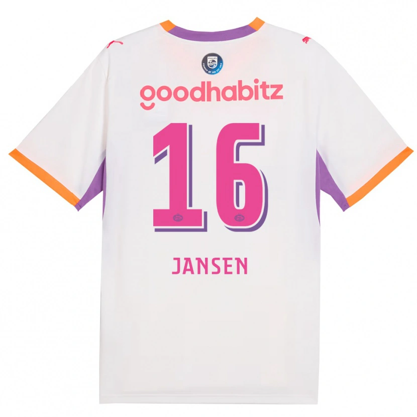 Danxen Hombre Camiseta Sem Jansen #16 Blanco Púrpura Naranja 2ª Equipación 2026/27 La Camisa México
