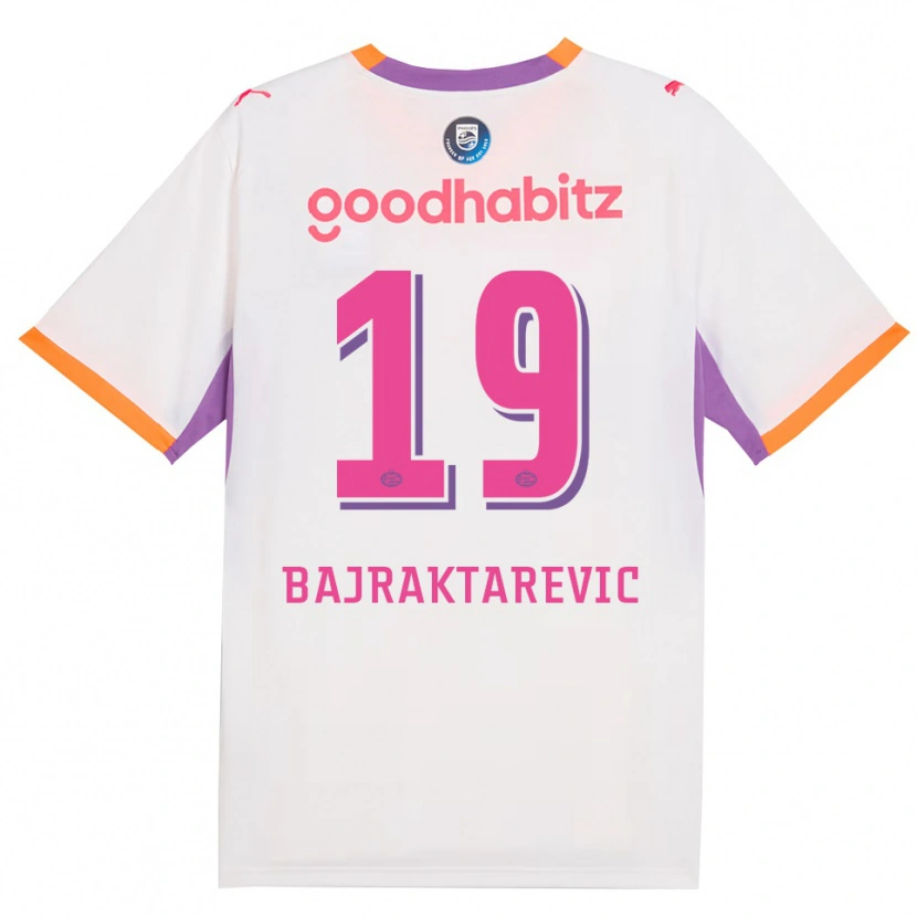 Danxen Hombre Camiseta Esmir Bajraktarevic #19 Blanco Púrpura Naranja 2ª Equipación 2026/27 La Camisa México