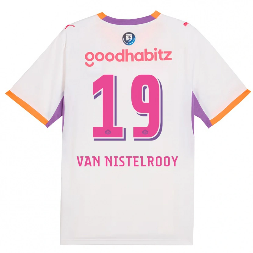 Danxen Hombre Camiseta Liam Van Nistelrooy #19 Blanco Púrpura Naranja 2ª Equipación 2026/27 La Camisa México