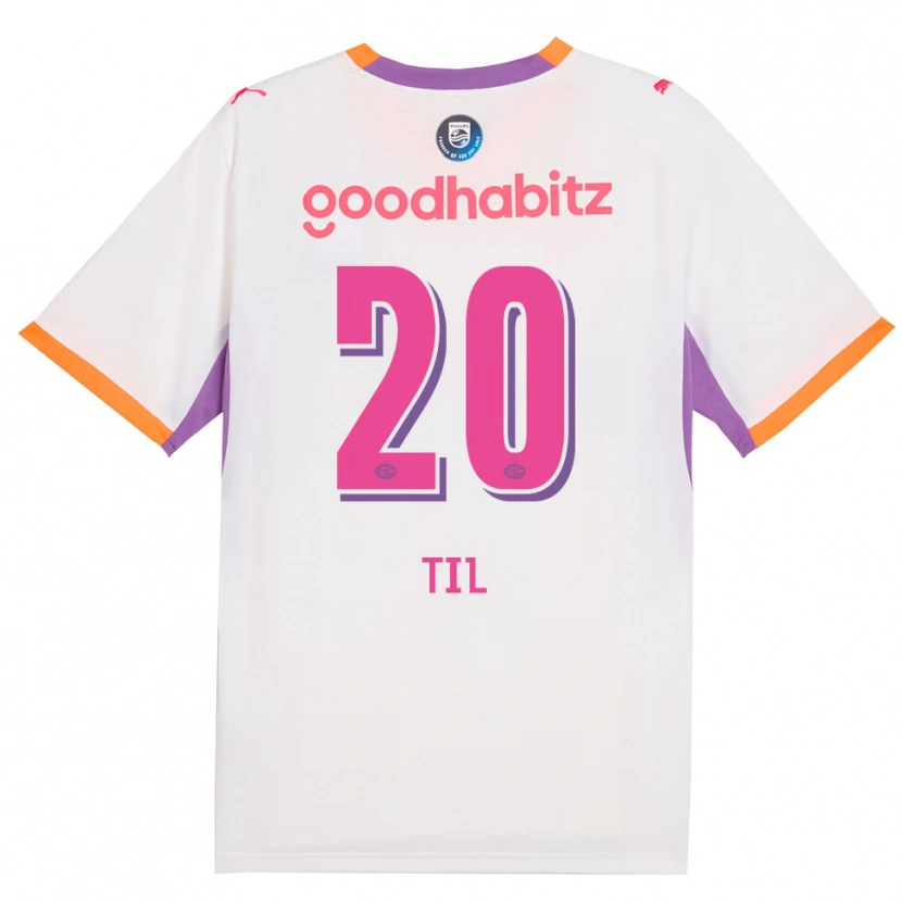 Danxen Hombre Camiseta Guus Til #20 Blanco Púrpura Naranja 2ª Equipación 2026/27 La Camisa México