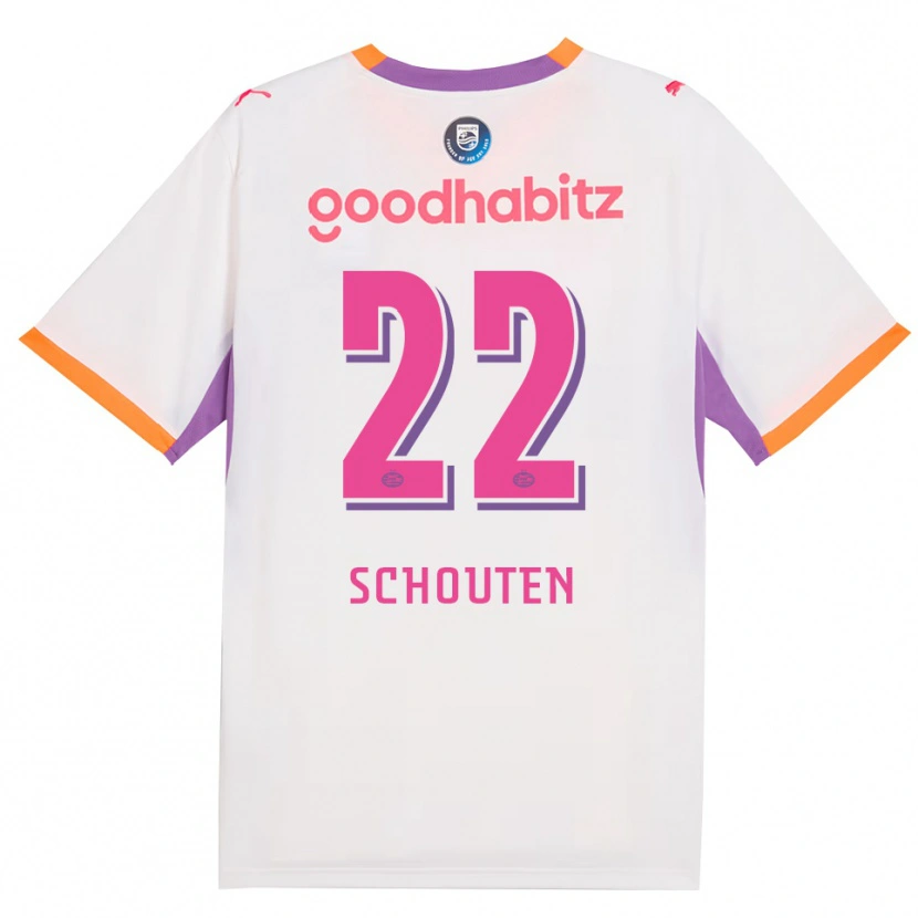 Danxen Hombre Camiseta Jerdy Schouten #22 Blanco Púrpura Naranja 2ª Equipación 2026/27 La Camisa México