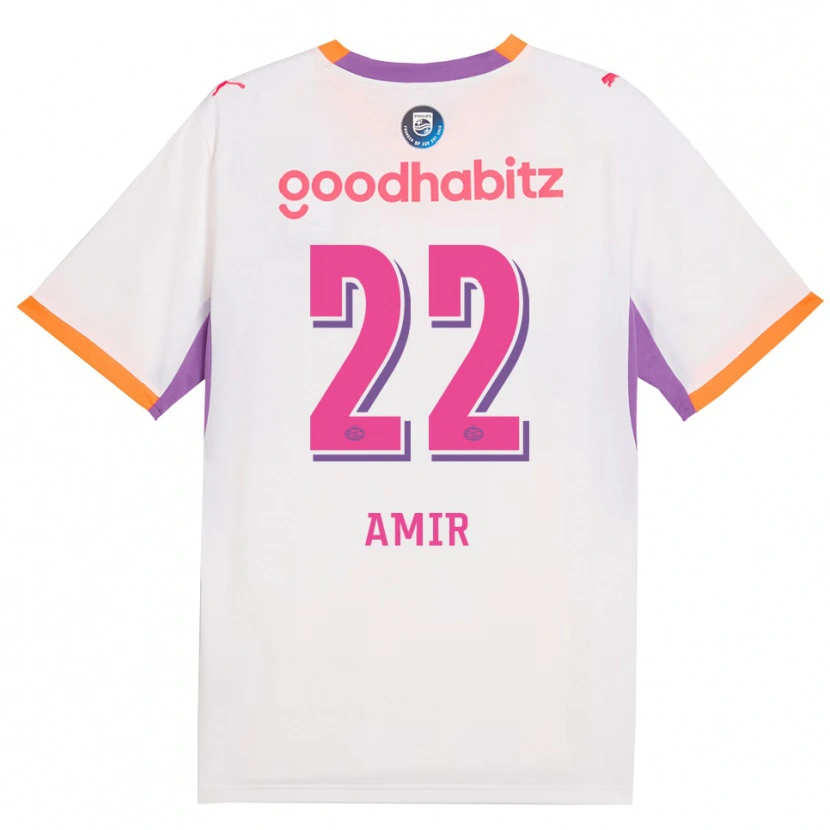 Danxen Hombre Camiseta Amir Al-Anany #22 Blanco Púrpura Naranja 2ª Equipación 2026/27 La Camisa México