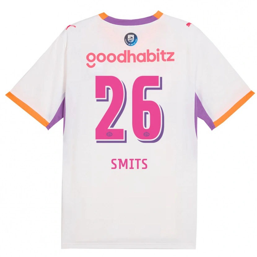 Danxen Hombre Camiseta Eef Smits #26 Blanco Púrpura Naranja 2ª Equipación 2026/27 La Camisa México
