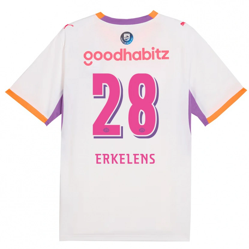 Danxen Hombre Camiseta Kwint Erkelens #28 Blanco Púrpura Naranja 2ª Equipación 2026/27 La Camisa México