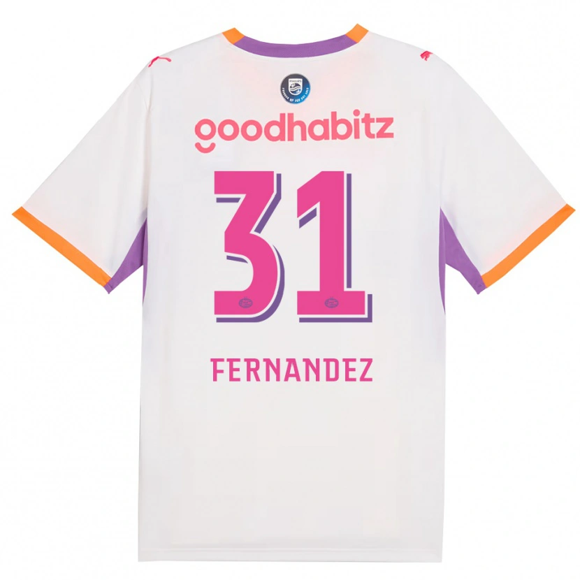 Danxen Hombre Camiseta Noah Fernandez #31 Blanco Púrpura Naranja 2ª Equipación 2026/27 La Camisa México