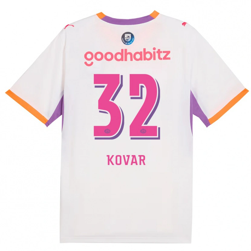 Danxen Hombre Camiseta Matej Kovar #32 Blanco Púrpura Naranja 2ª Equipación 2026/27 La Camisa México