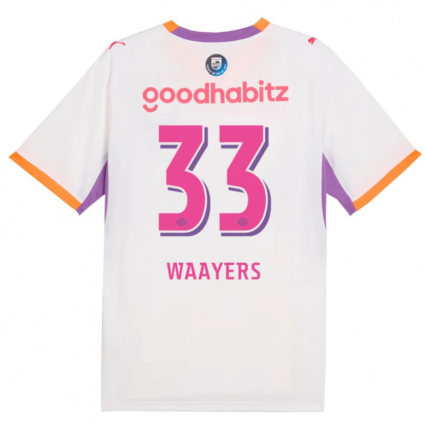 Danxen Hombre Camiseta Eus Waayers #33 Blanco Púrpura Naranja 2ª Equipación 2026/27 La Camisa México