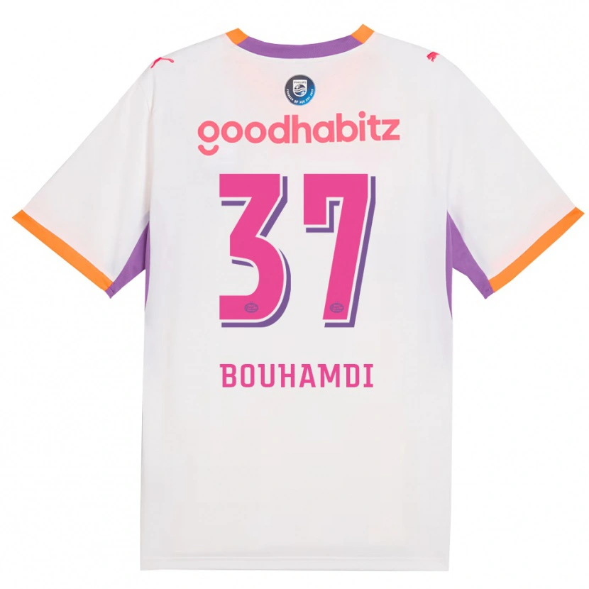 Danxen Hombre Camiseta Amir Bouhamdi #37 Blanco Púrpura Naranja 2ª Equipación 2026/27 La Camisa México