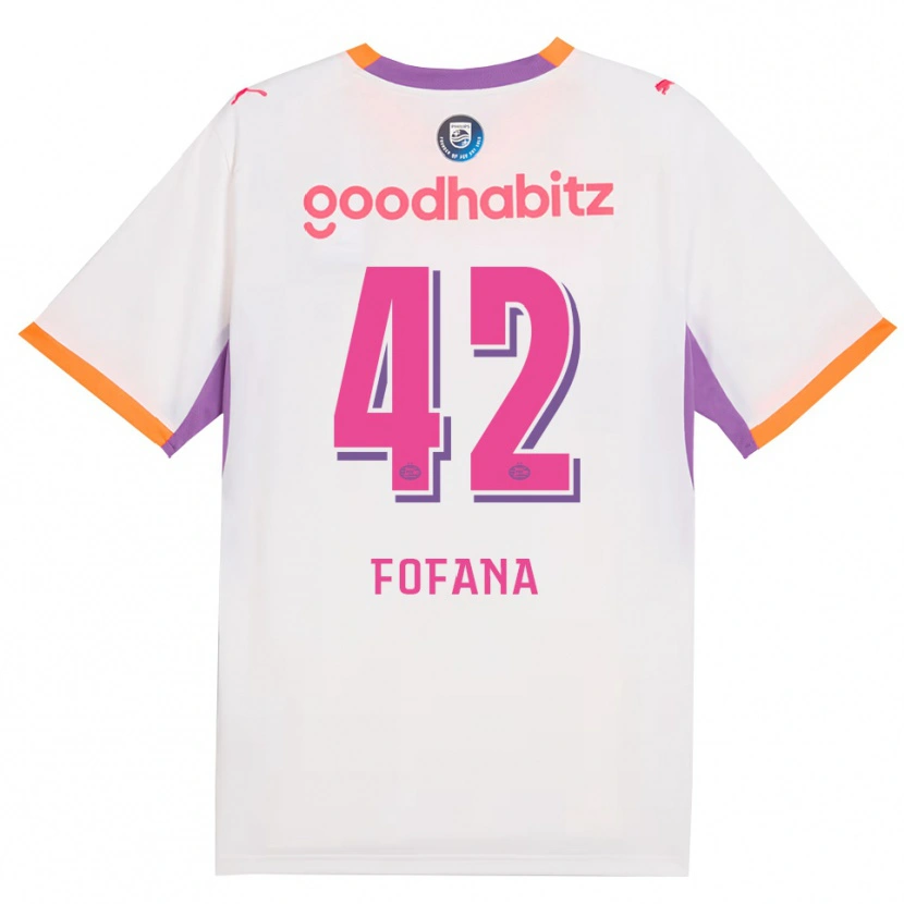 Danxen Hombre Camiseta Fode Fofana #42 Blanco Púrpura Naranja 2ª Equipación 2026/27 La Camisa México