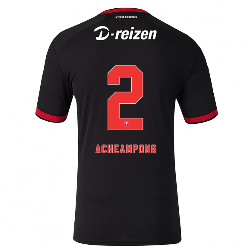 Danxen Hombre Camiseta Sage Acheampong #2 Rojo Blanco Negro 2ª Equipación 2026/27 La Camisa México