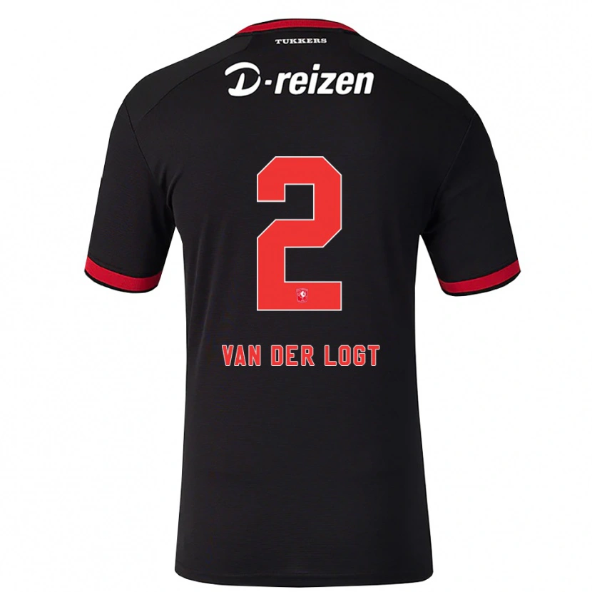 Danxen Hombre Camiseta Jim Van Der Logt #2 Rojo Blanco Negro 2ª Equipación 2026/27 La Camisa México