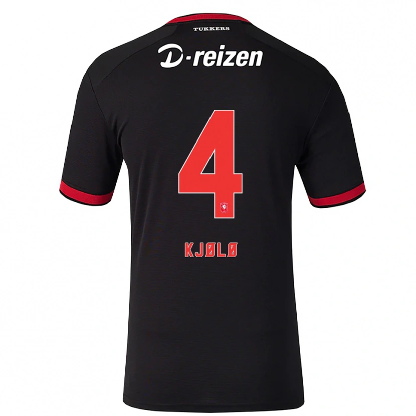 Danxen Hombre Camiseta Mathias Kjølø #4 Rojo Blanco Negro 2ª Equipación 2026/27 La Camisa México